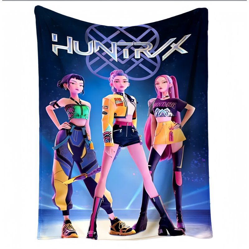 InBoxxarty KPOP Demon Hunters Blanket, 59 in x 51 in Cartoon Kpop